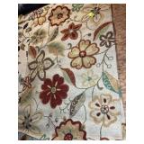 PAIR OF AREA RUGS, FLOWER PRINT 59 IN X 90 IN