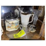 BOTTOM SHELF OF CHINA CABINET INCLUDING LENOX VASE