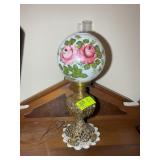 ELECTRIFIED OIL STYLE LAMP, 25 IN TALL