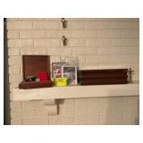 CONTENTS ON MANTLE IN MASTER, WOODEN BOXES, LIGHTE