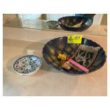 LARGE CENTERPIECE BOWL AND SMALL BOWL