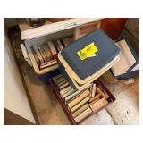 GROUP OF COOLERS AND MISC BOOKS, VARIOUS TITLES AN