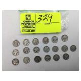 15 1920S,4 TEENS MERCURY DIMES