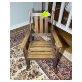 CHILDRENS WOODEN ROCKING CHAIR, 25 IN TALL