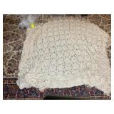APPEARS TO BE KING SIZE CROCHET BED SPREAD