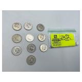 9 1966 AND 1 1964 KENNEDY HALF DOLLARS