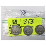 2 1944, 1 1946 WALKING LIBERTY HALF DOLLARS