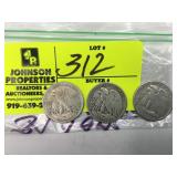 3 1945 WALKING LIBERTY HALF DOLLARS