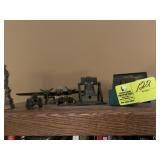 GROUP OF ASSORTED MINIATURES, CANNON, PLANE, LIBER