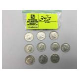 TEN 1964 KENNEDY HALF DOLLARE