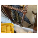 WOODEN HALL TREE, 25 IN X 11 IN X 80 IN, GARAGE