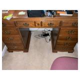 7 DRAWER WOODEN DESK, 50 IN X 22 IN X 30 IN, 2ND F