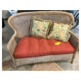 WICKER PATIO LOVE SEAT