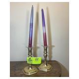 PAIR OF BALDWIN BRASS CANDLE STICKS