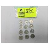 12 1960S QUARTERS