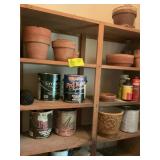 CONTENTS OF SHELF, NO PAINT, GARAGE