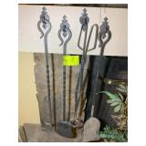 GROUP OF FIREPLACE TOOLS