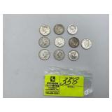 10 1969 KENNEDY HALF DOLLARS