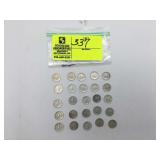 25 ROOSEVELT DIMES, VARIOUS YEARS