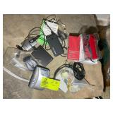 GROUP OF POWER BANKS, PORTABLE DRIVE, WEATHER RADI