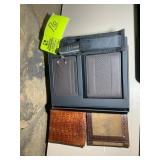 GROUP OF WALLETS AND KNIFE