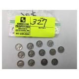 13 1940S MERCURY DIMES