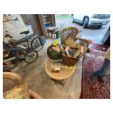 MISC ITEMS, GLOBE, BASKET AND SHIP IN BOTTLE, GARA