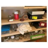 CONTENTS ON SHELF OF LEFT SIDE OF STORAGE ROOM, NO