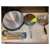 DRAWER OF PANS AND WOK