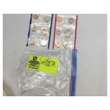 UNCIRCULATED 1987 COIN SET, PENNY, NICKEL, DIME, Q
