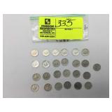 24 ROOSEVELT DIMES, MISC YEARS, 1 1939 MERCURY DIM