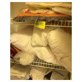 HALL CLOSET WITH THROWS, PILLOWS AND SHEETS, 2ND F