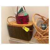 LARGE GROUP OF WICKER BASKETS, 2ND FLOOR