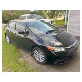 2012 FOUR DOOR BLACK HONDA CIVIC
