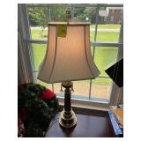 BRASS COLORED LAMP, 38 IN TALL
