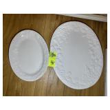 PAIR OF SERVING PLATTERS