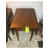 ONE DRAWER DROP LEAF SIDE TABLE, 34 IN X 23 IN X 2