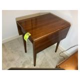 ONE DRAWER DROP LEAF SIDE TABLE, 34 IN X 23 IN X 2