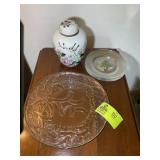 GROUP OF MISC DISHES, AND GINGER JAR
