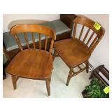 PAIR OF SPINDLE BACK CHAIRS