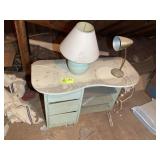 DESK WITH LAMPS, TO BE REMOVED FROM ATTIC BY BUYER
