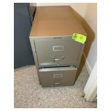 SHAW WALKER 2 DRAWER METAL FILING CABINET, APPEARS