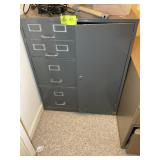 COLE 4 DRAWER ONE DOOR METAL STORAGE CABINET, 30.5