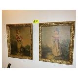 PAIR OFF RAMED BOY AND GIRL PRINTS, BY JAME FREEMA