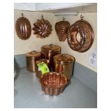 GROUP OF JELLO MOLDS AND CANISTER SET