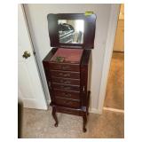 JEWELRY CHEST, 15 IN X 11 IN X 39 IN