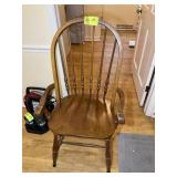 PAIR OF SPINDLE BACK ARM CHAIRS