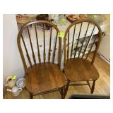 PAIR OF SPINDLE BACK CHAIRS