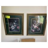 PAIR OF FLORAL PRINTS, 19 IN X 23 IN