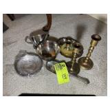 GROUP OF CANDLE HOLDERS, BOWLS, ETC